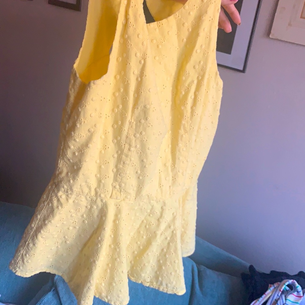 Yellow Peplum Top M
